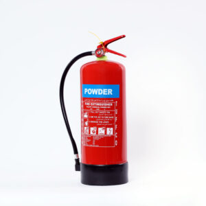Extincteur à poudre 9 kg rouge pour sécurité incendie.