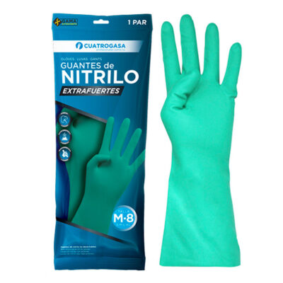 gants nitrile verts industriels Cuatrgasa