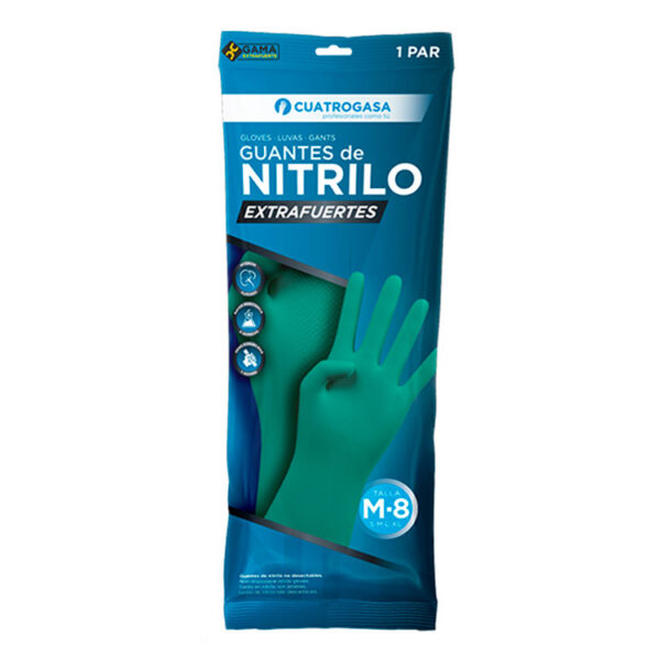 gants nitrile verts industriels Cuatrgasa