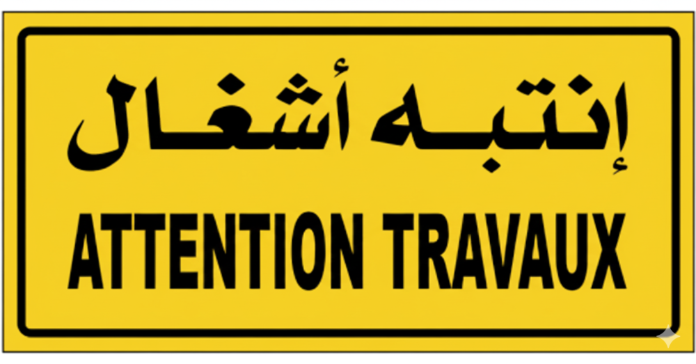 Panneau ATTENTION TRAVAUX