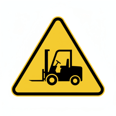 Panneau de Danger Circulation d'Engins de Manutention