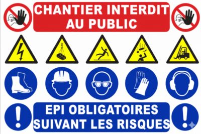 Panneaux pour la sécurité sur les chantiers