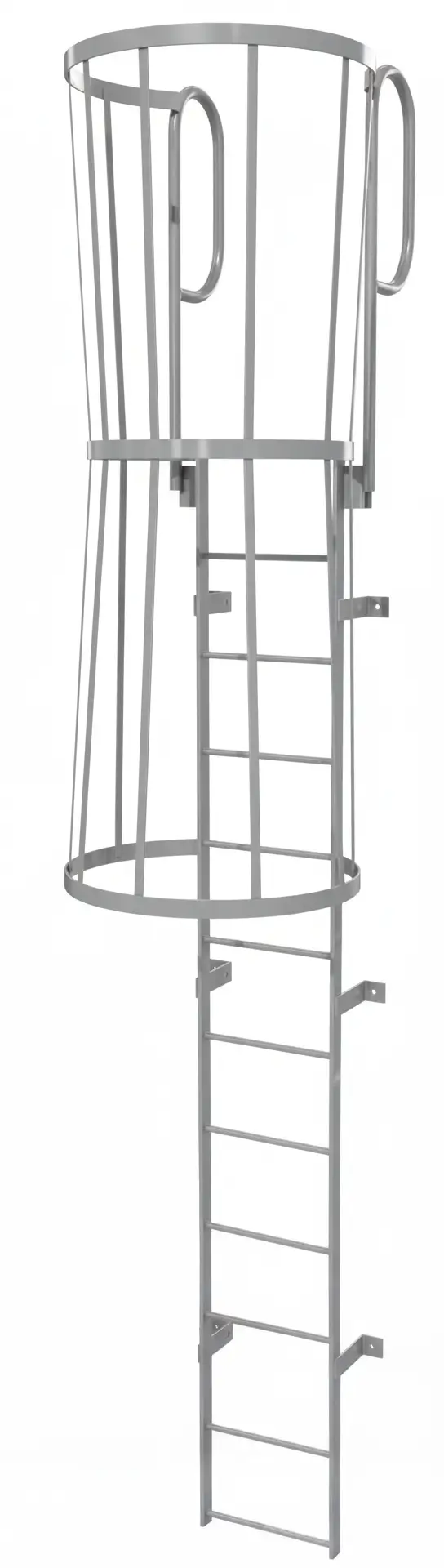 Échelles en acier standard avec passerelle et cage de sécurité – sur mesure – Image 4