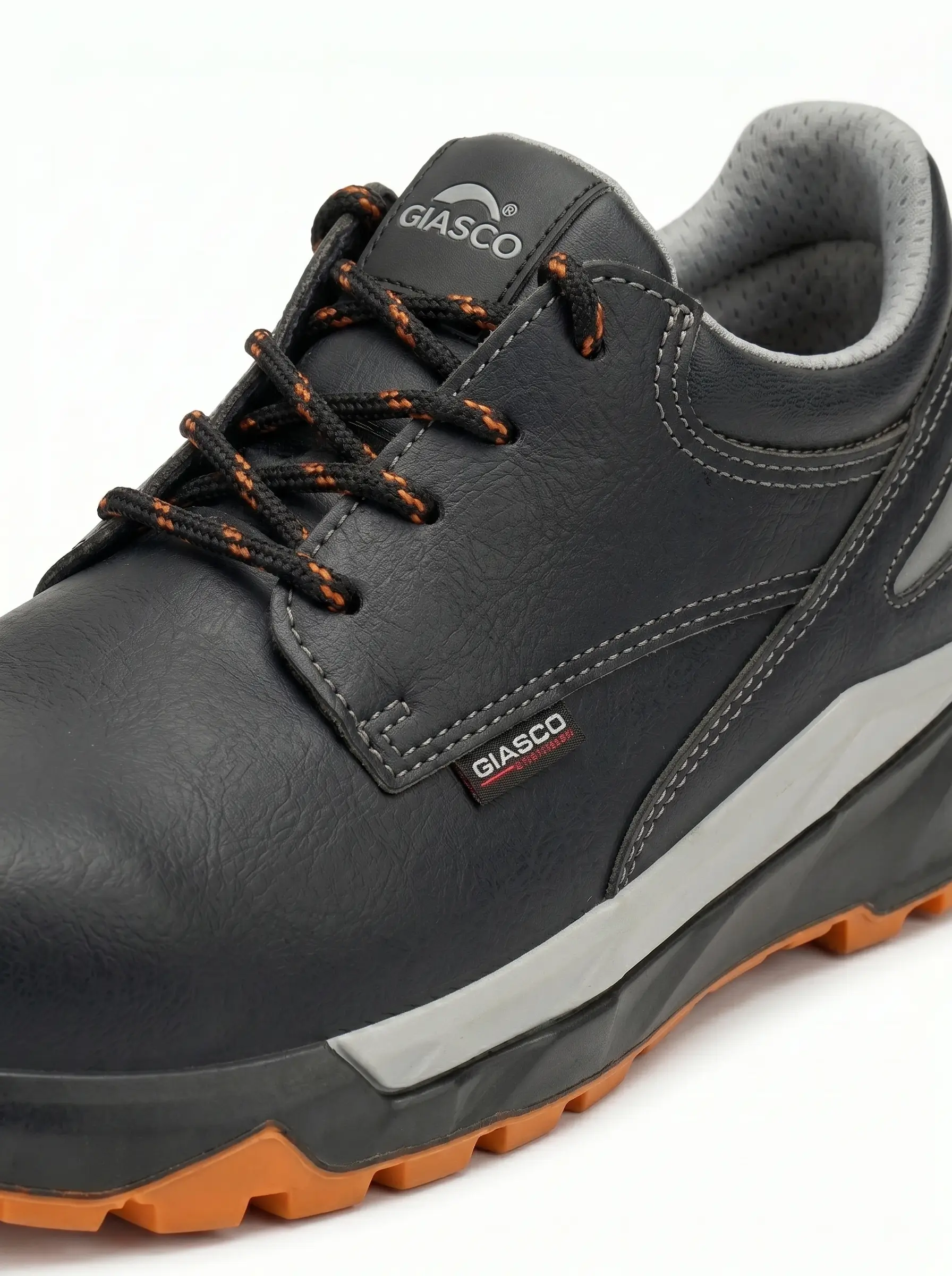 Chaussure de travail S3L FO SR Aneto Giasco — profil latéral noir orange
