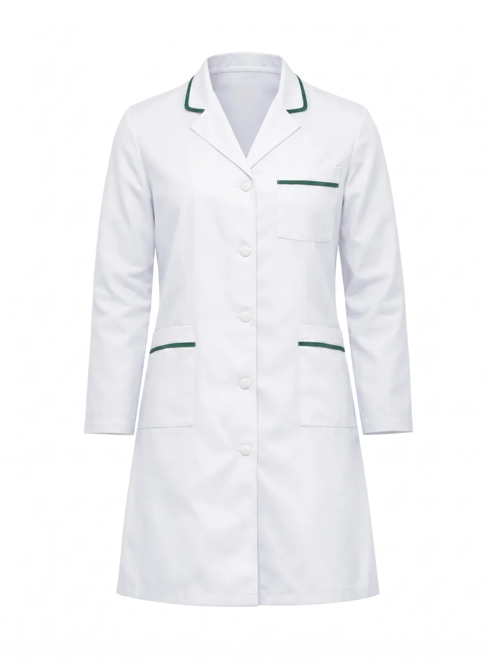 tunique médicale femme blanche liseré vert Grosafe Tunisie