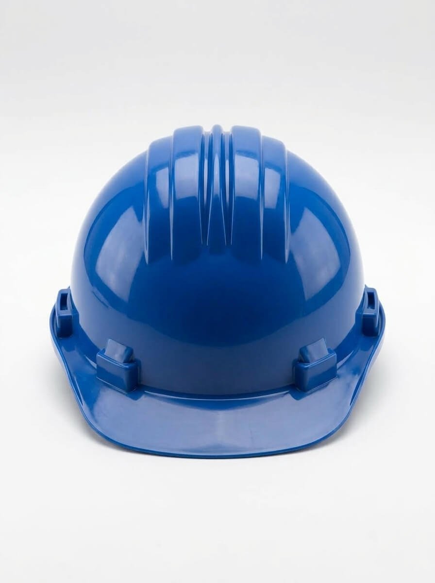 Casque de chantier CLIMAX 5-RS blanc vu de face sur fond blanc
