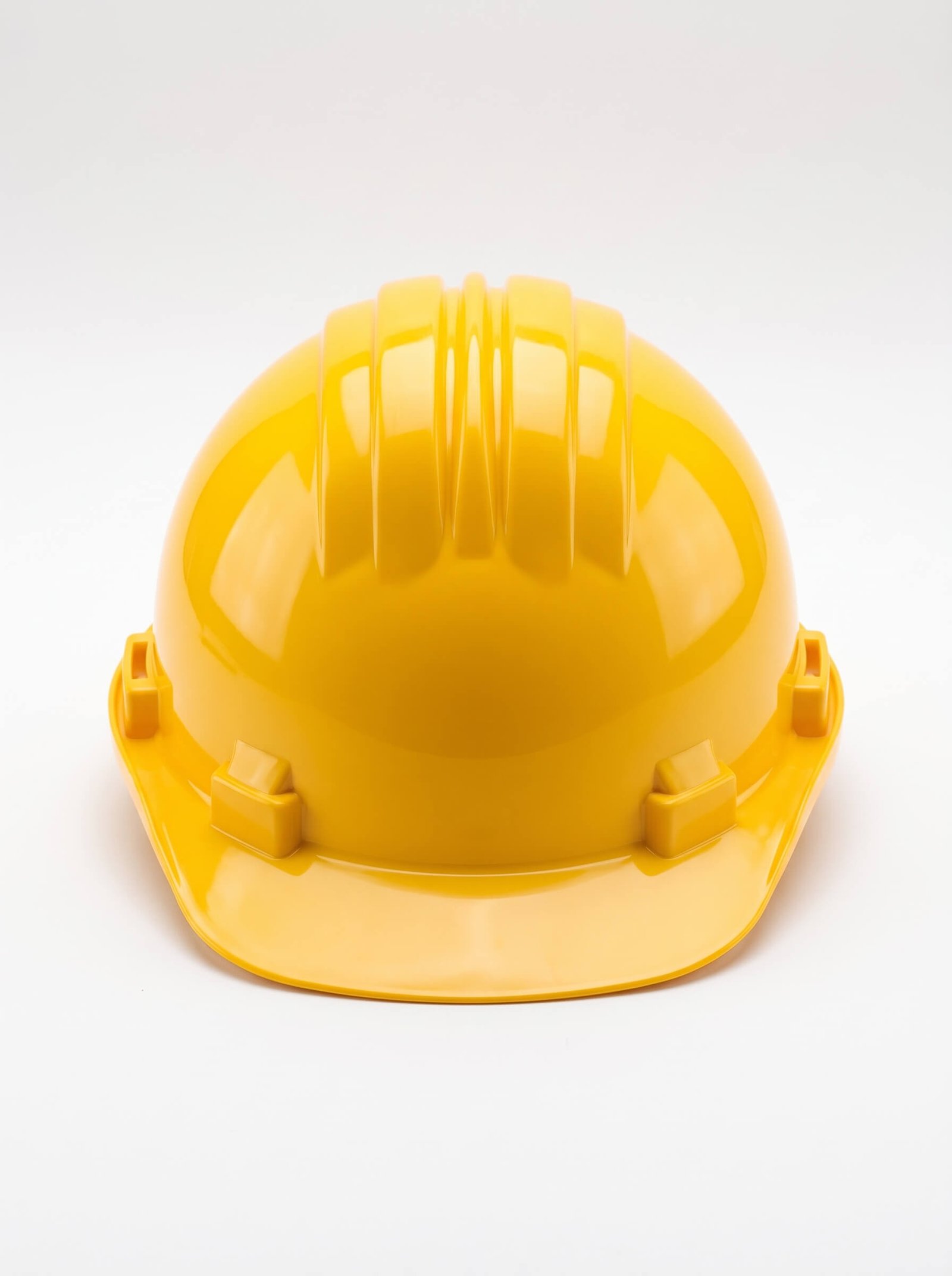 Casque de chantier CLIMAX 5-RS jaune vu de face sur fond blanc