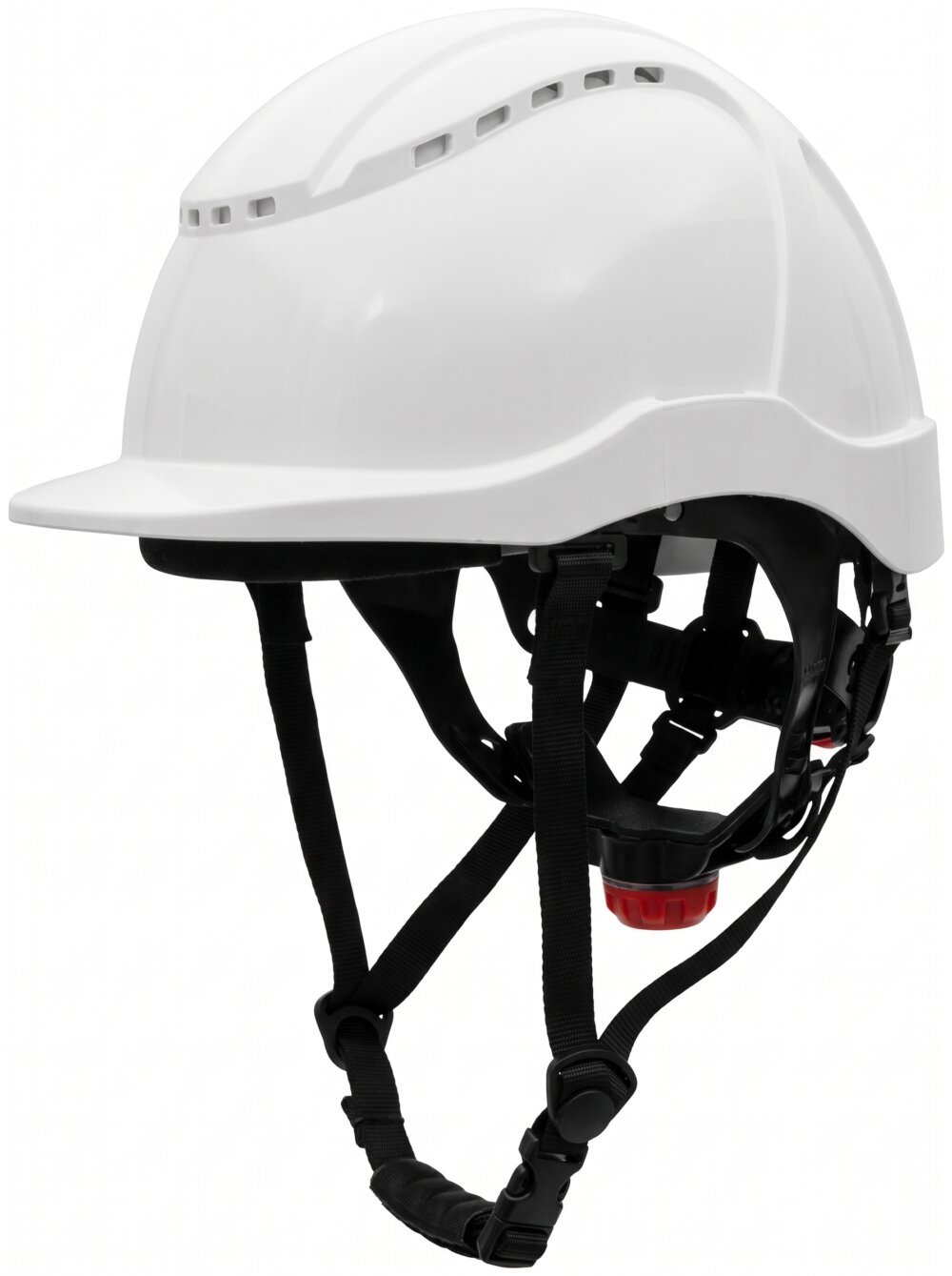 Casque de chantier CLIMAX Tango blanc, coque ABS légère a droite