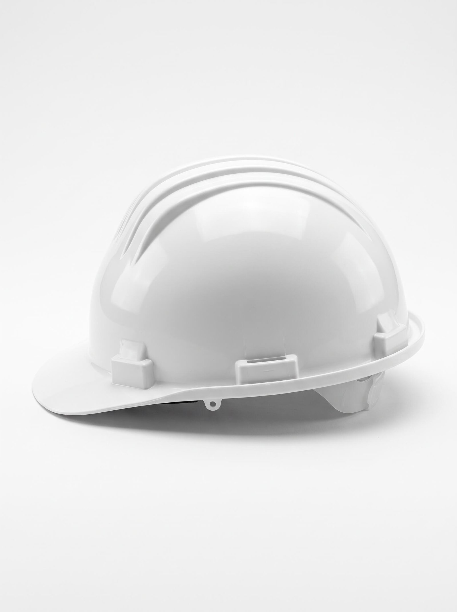 Casque de chantier CLIMAX 5-RS blanc vu de droite sur fond blanc