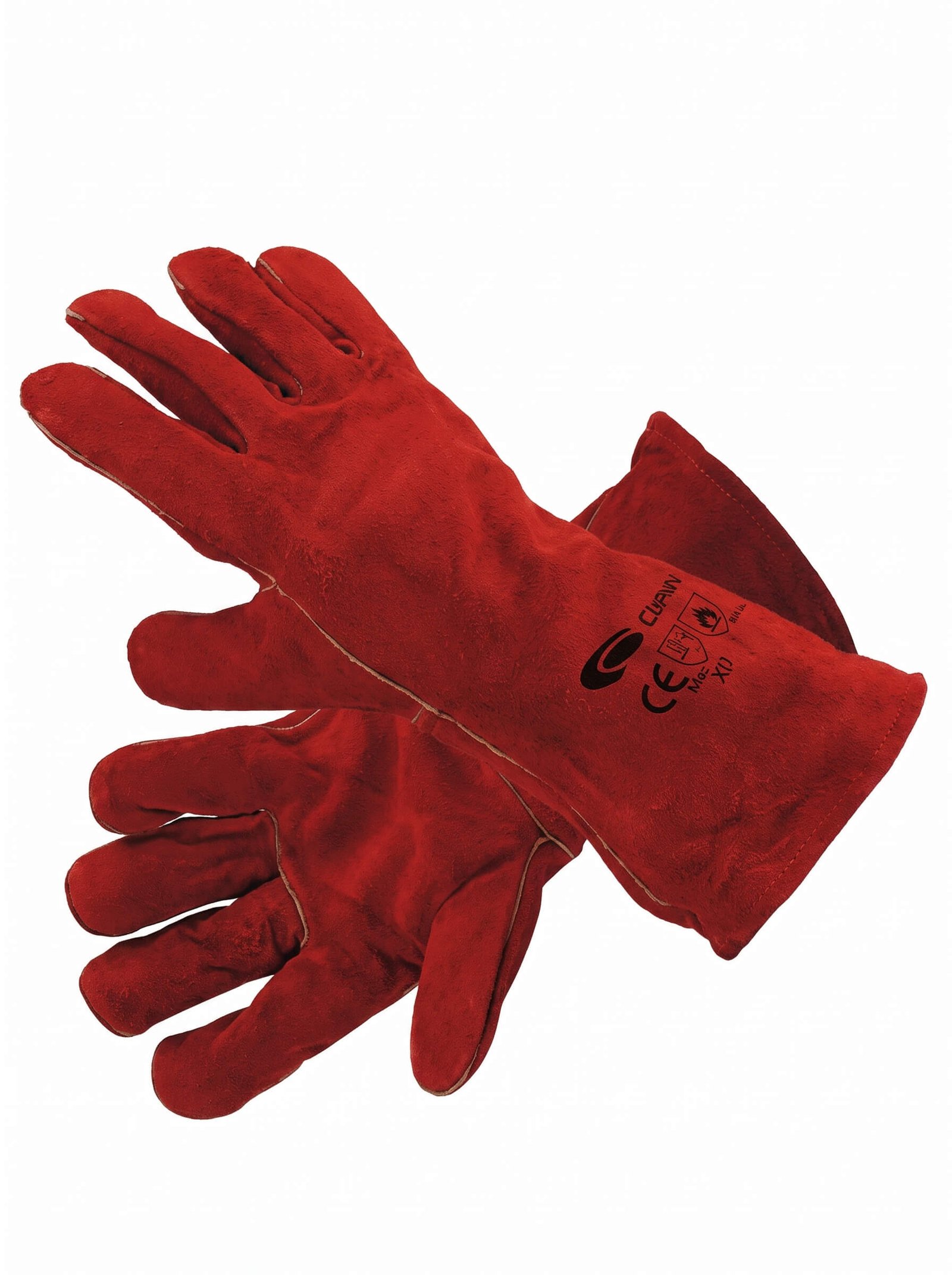 Gant de soudeur CLIMAX rouge 301 avec manchette longue