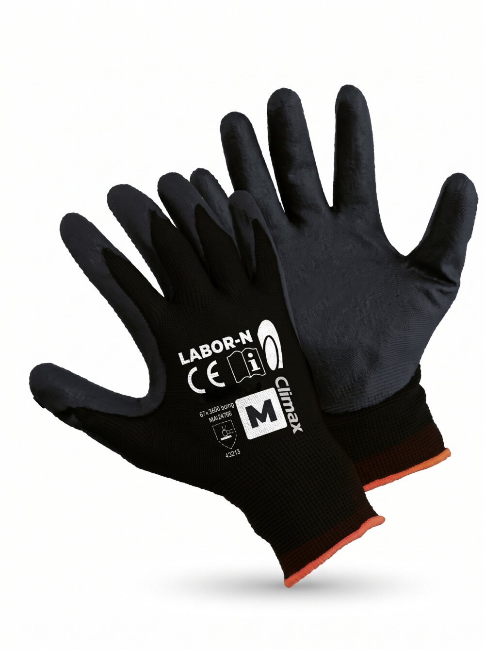 Gant de travail CLIMAX Labor Nitrilo noir